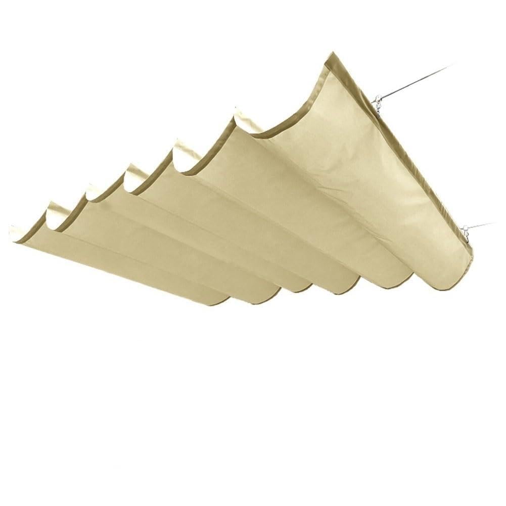 Retractable Waterproof Sun Shade Sail Canopy with Mounting Accessories