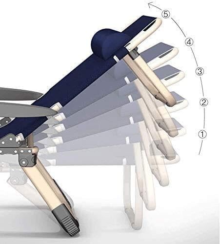 Portable Folding Sun Lounger with Adjustable Head Support