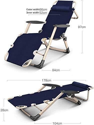 Portable Folding Sun Lounger with Adjustable Head Support