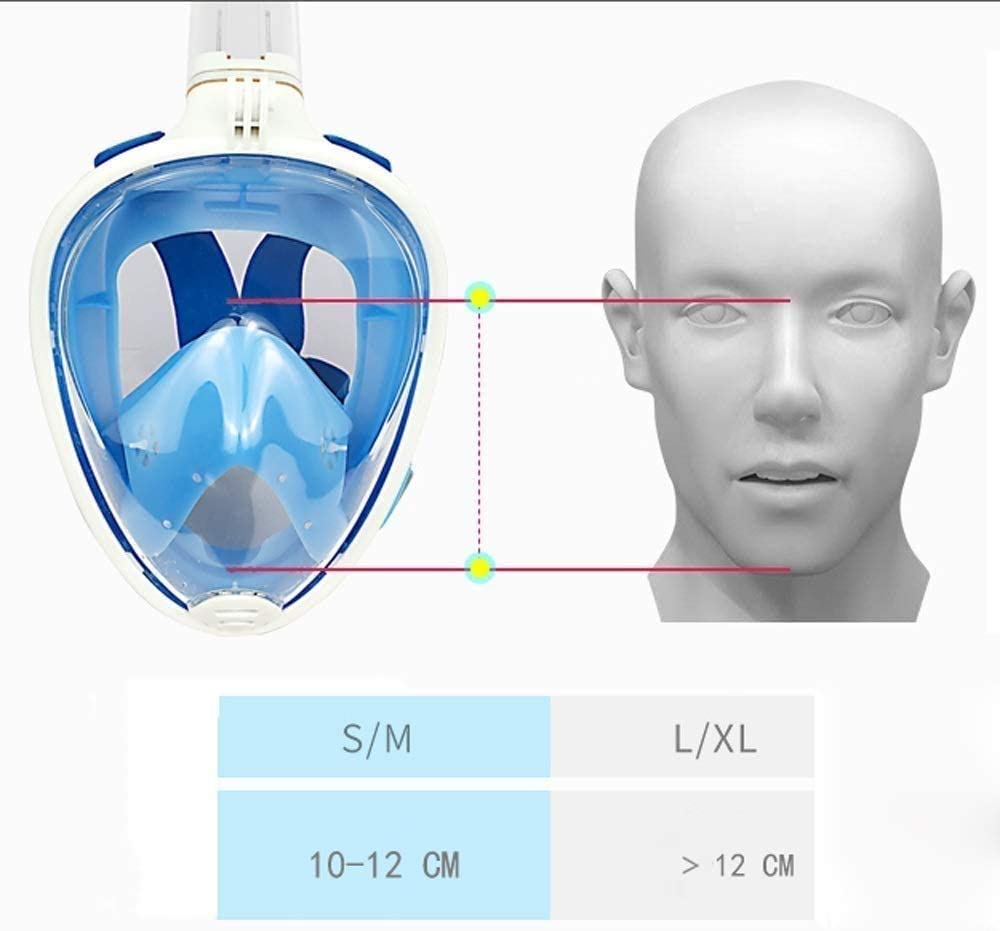 Full Face Snorkel Mask – Anti-Fog & Anti-Leak Tempered Glass