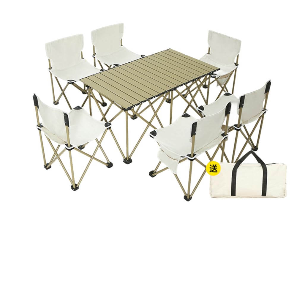 5-Piece Lightweight Folding Camping Table & Chair Set
