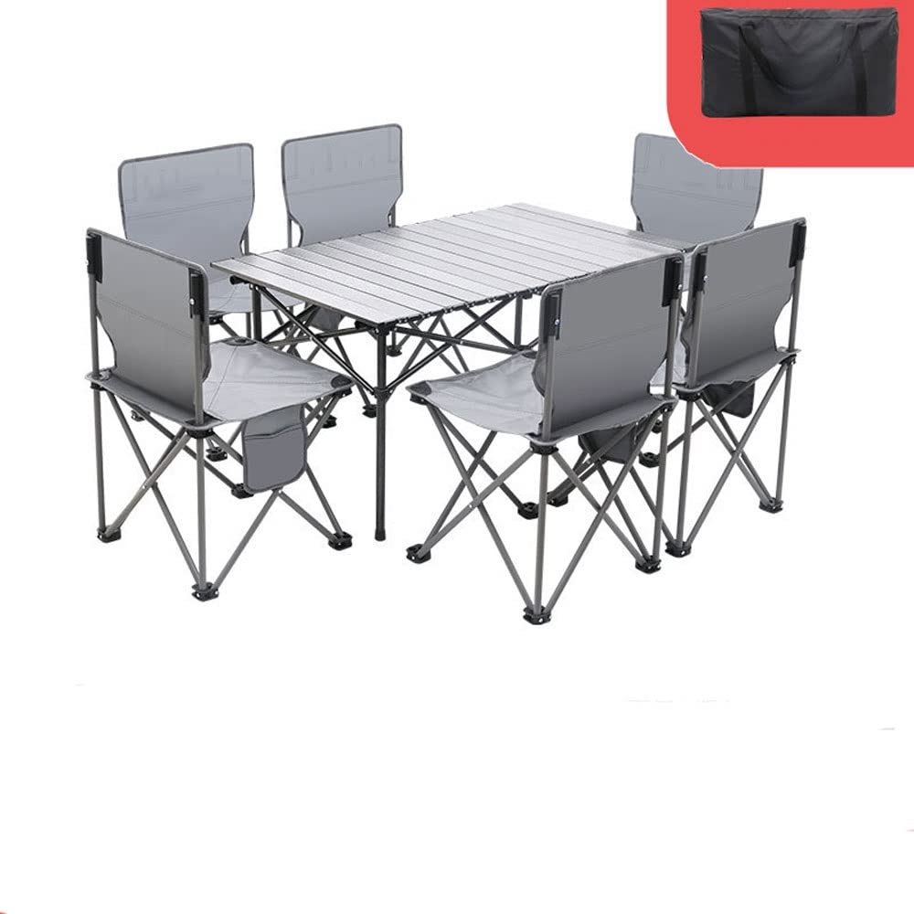 3-Piece Aluminum Folding Camping Table & Chair Set