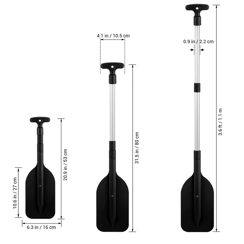 Telescopic Aluminum Kayak Paddles – 2 Piece Set