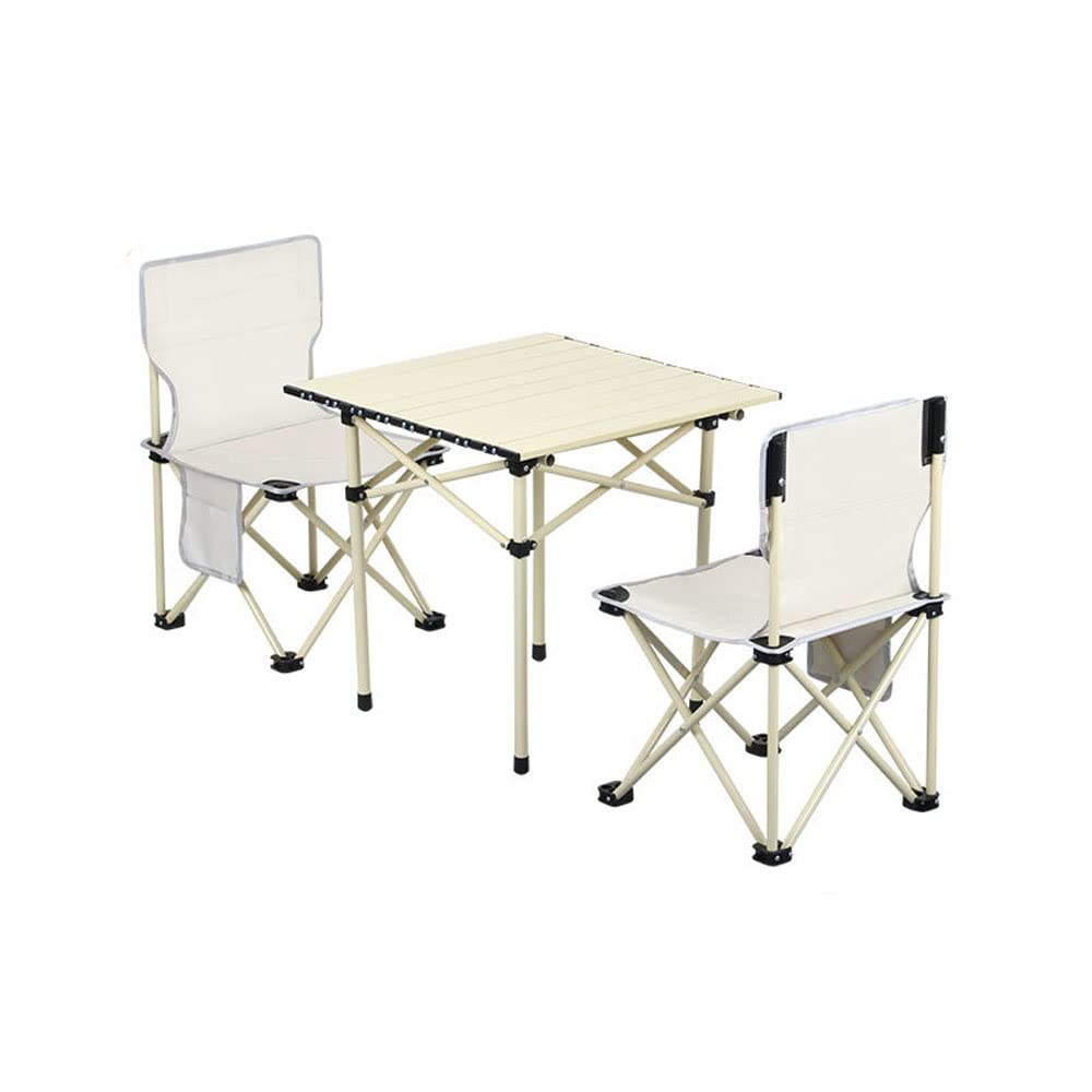 3-Piece Aluminum Folding Camping Table & Chair Set