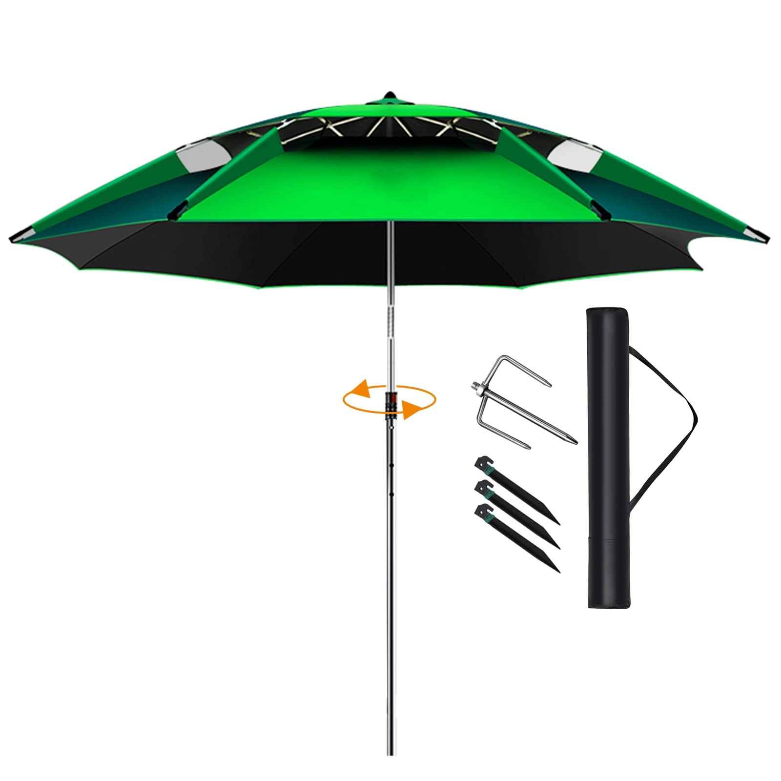 Waterproof Outdoor Sunshade Umbrella with Ground Anchor