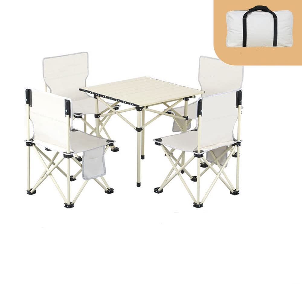 3-Piece Aluminum Folding Camping Table & Chair Set