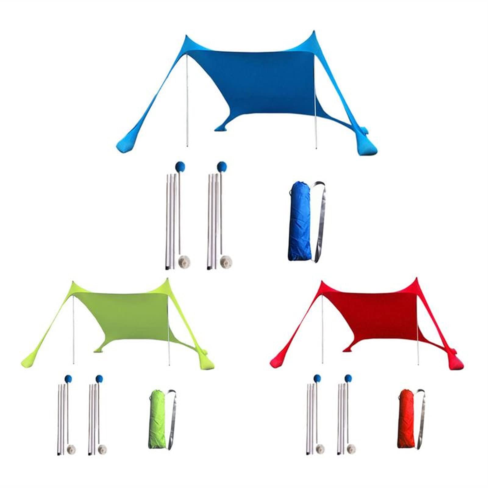 Lightweight Family Beach Sunshade Tent with Sandbag Anchors