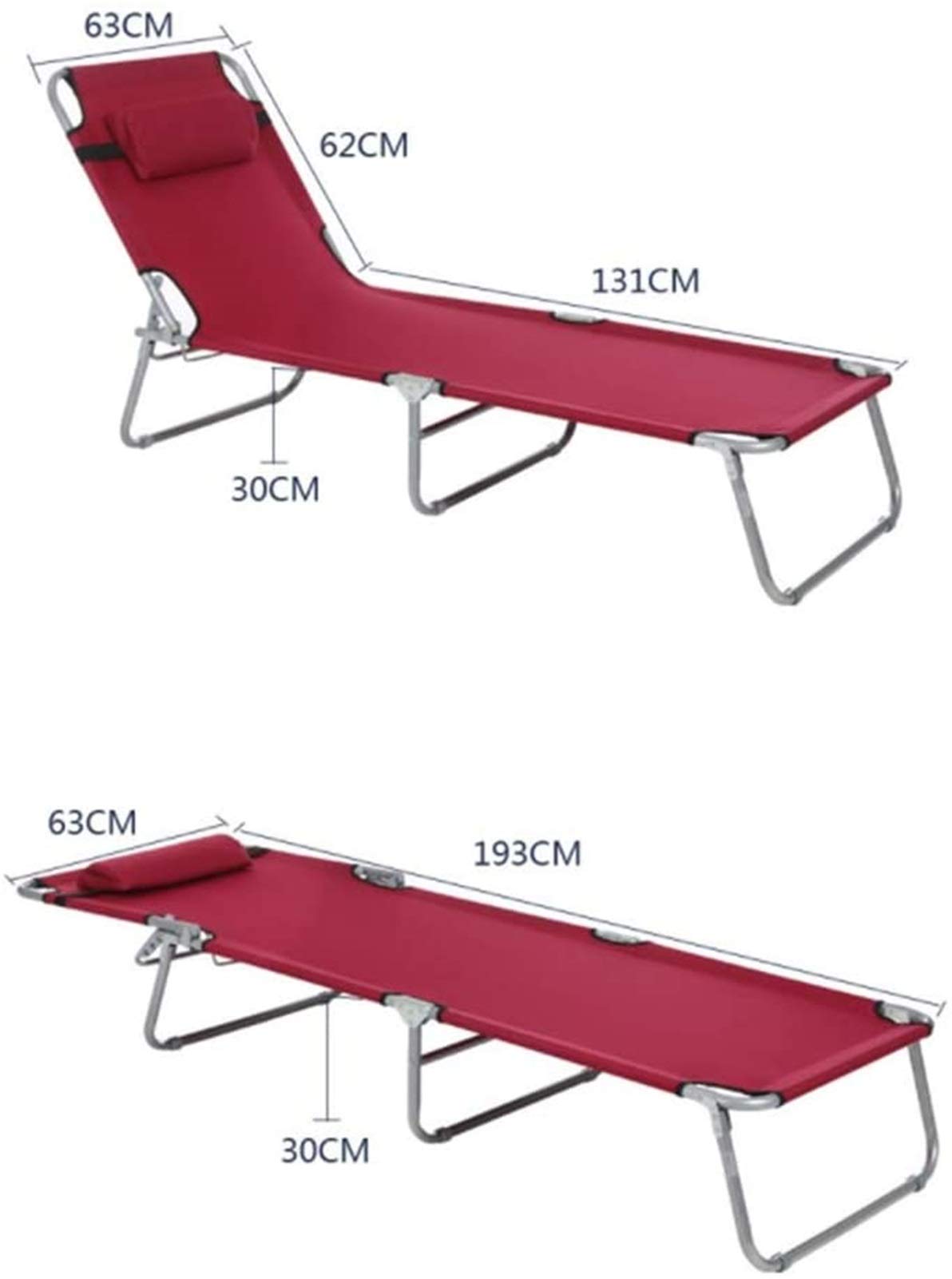 Lightweight Folding Sun Lounger for Beach, Patio & Camping