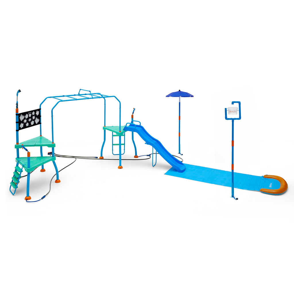 Plum Play Kids Splash Pad Station Water Slide Play Equipment