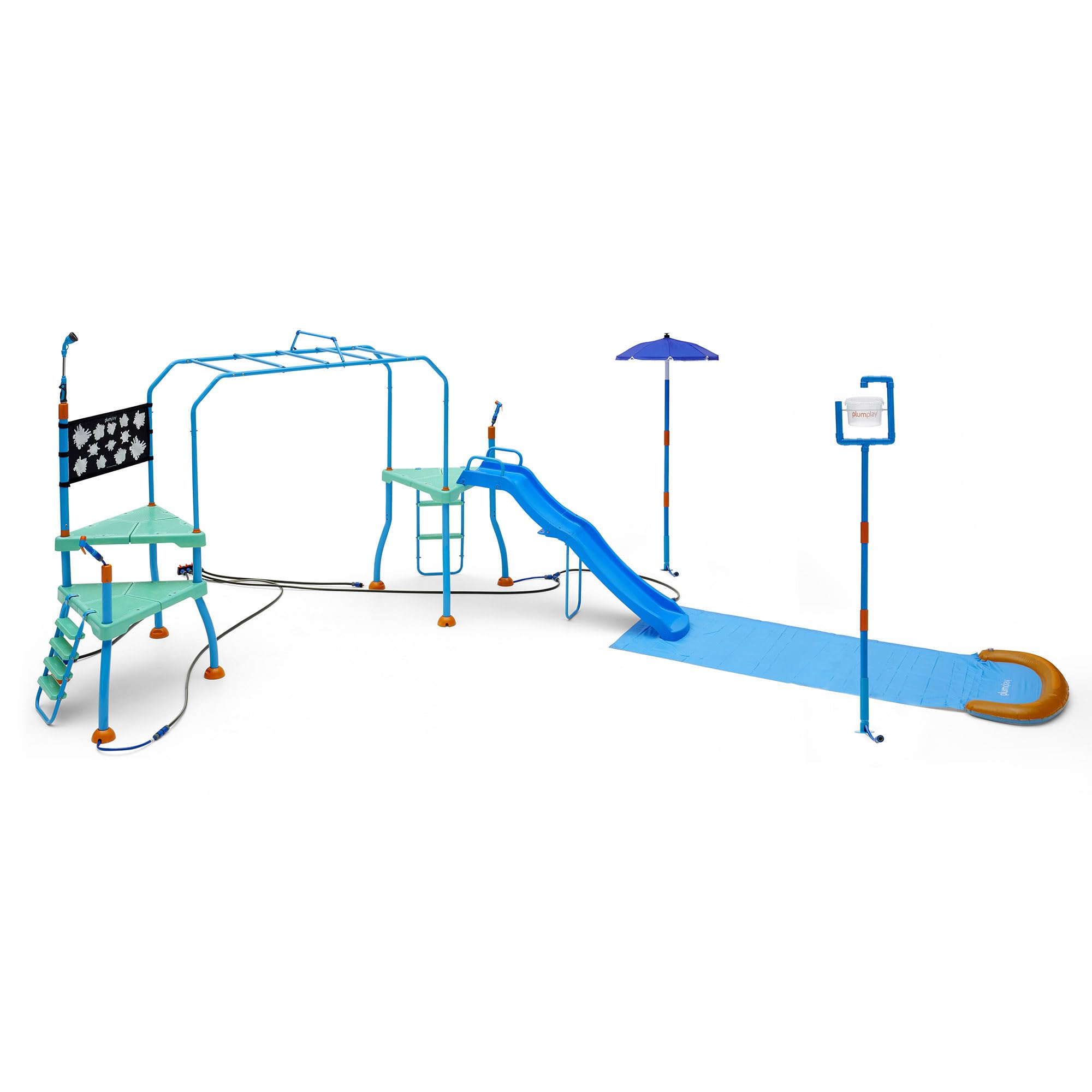 Plum Play Kids Splash Pad Station Water Slide Play Equipment