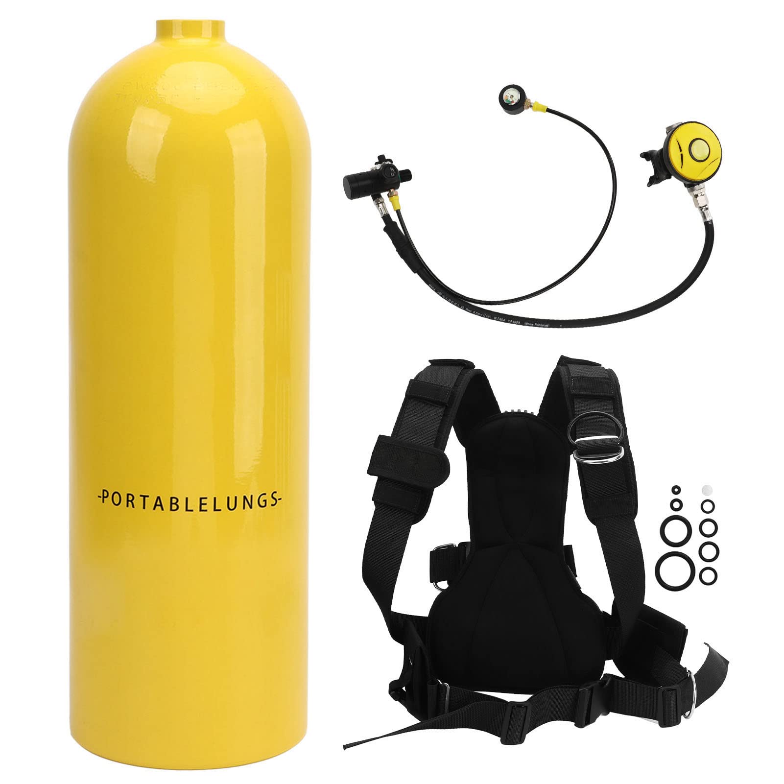 Professional Diving Snorkel Kit with Oxygen Tank & Breathing Regulator