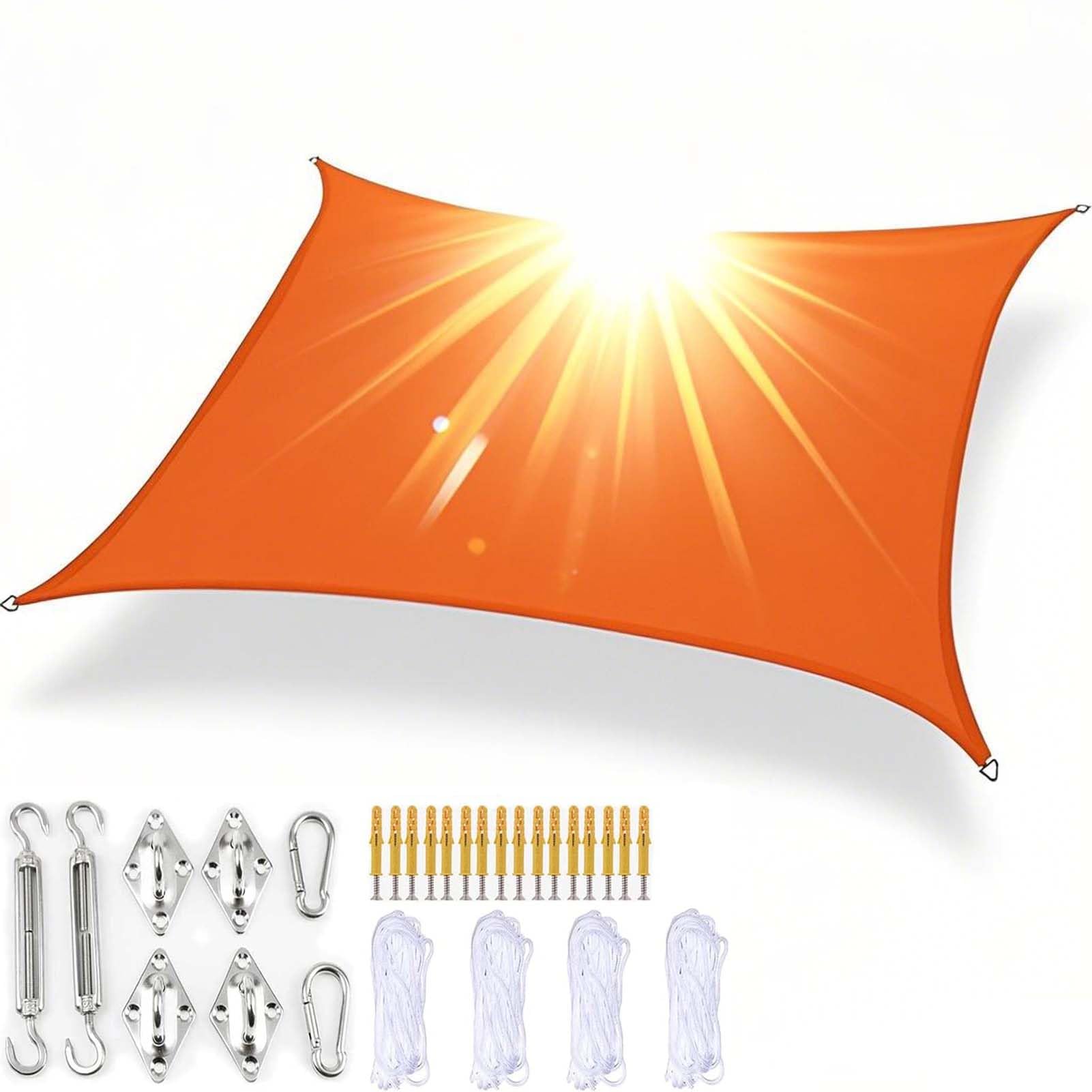 Waterproof Rectangular Sun Shade Sail for Patio & Garden