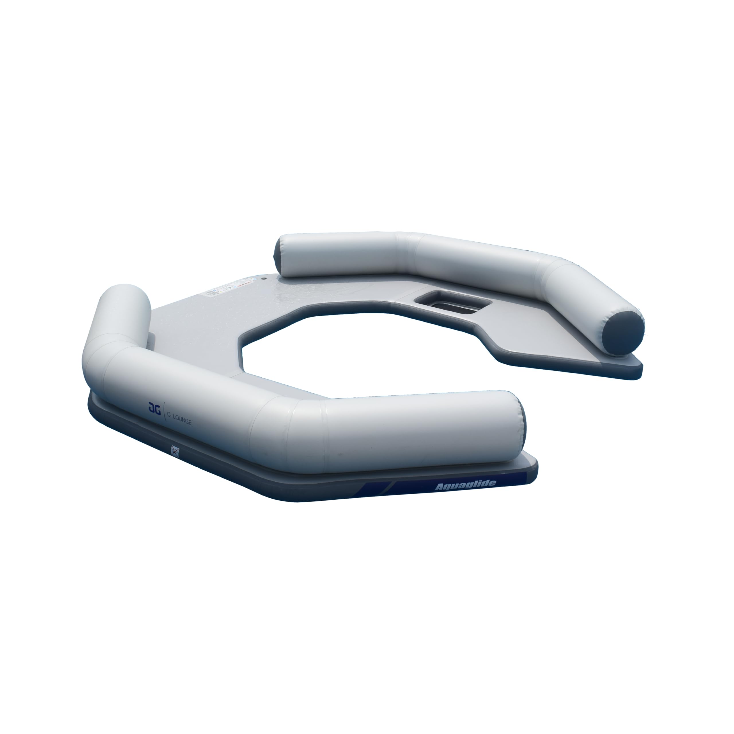 Inflatable Lounge Dock Platform with Integrated Cooler