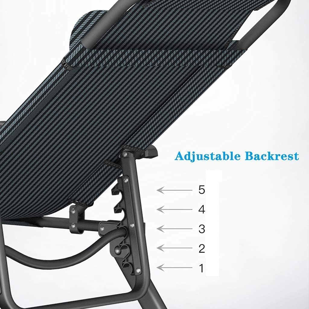 Heavy-Duty Folding Waterproof Sun Lounger – Blue