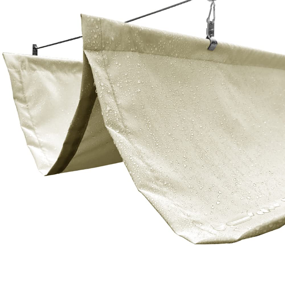 Retractable Waterproof Sun Shade Sail Canopy with Mounting Accessories