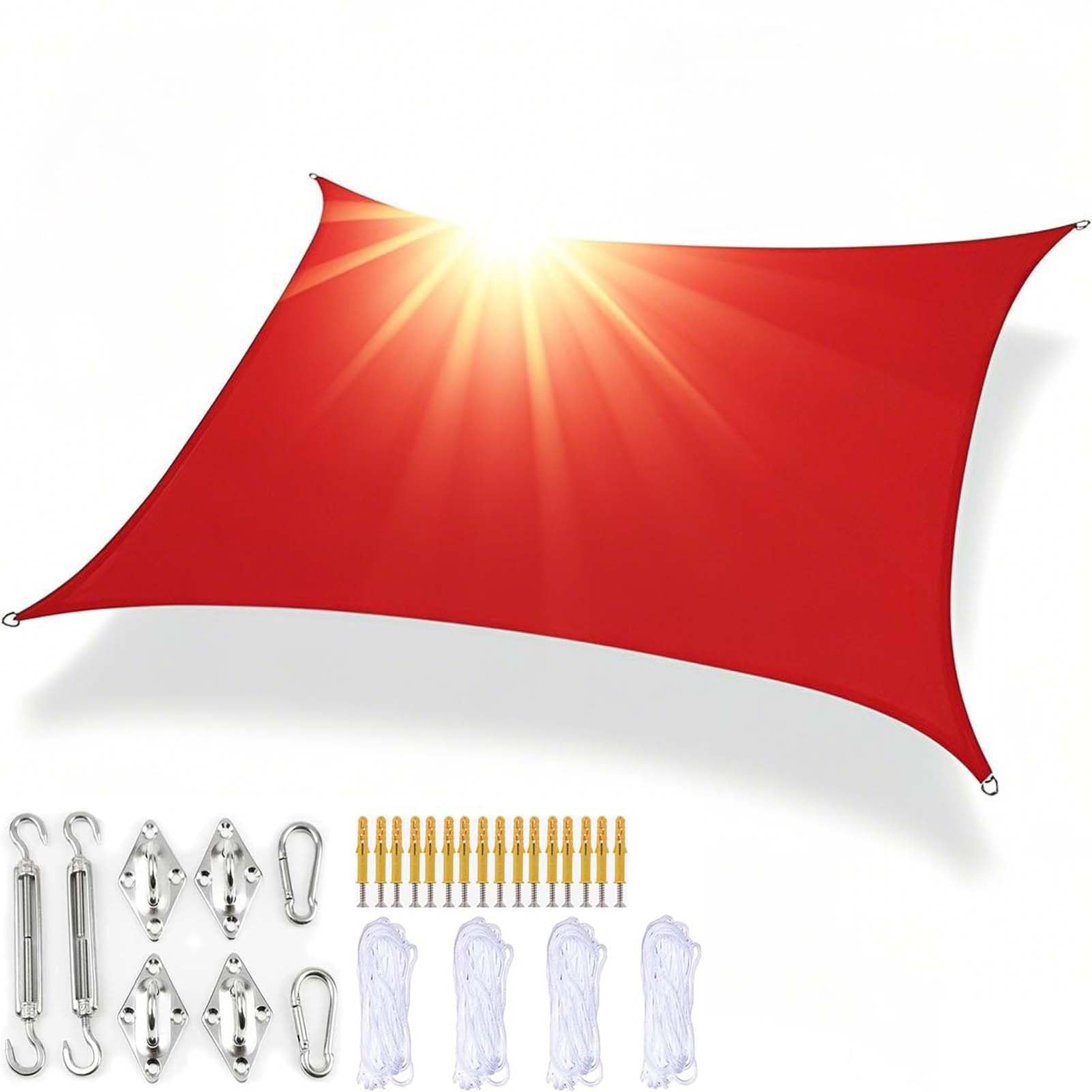 Waterproof Rectangular Sun Shade Sail for Patio & Garden