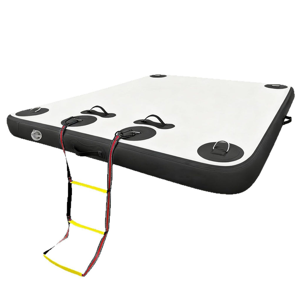 Inflatable Floating Dock Platform with Rope Ladder