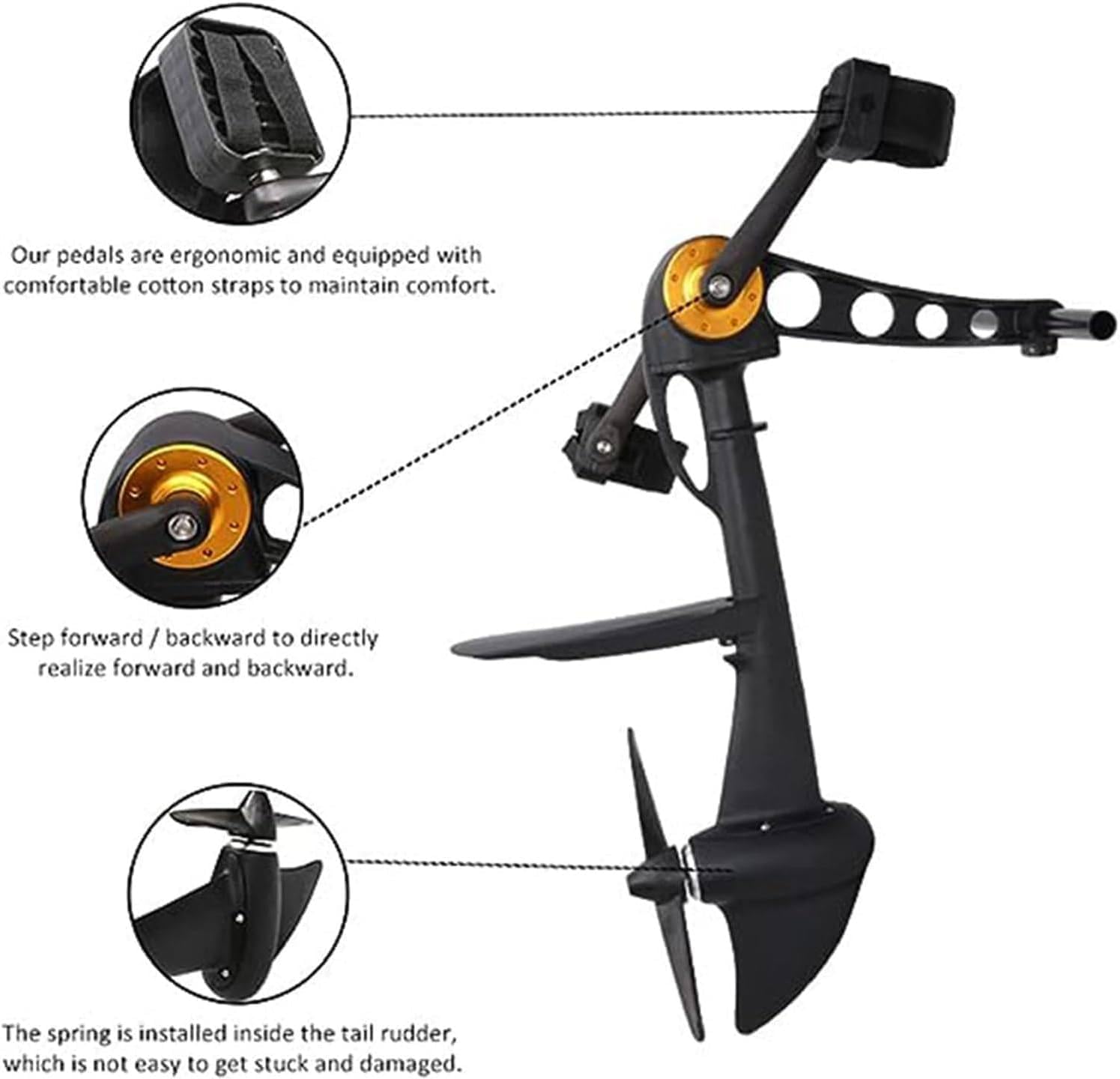 Kayak Pedal Drive System with Underwater Propulsion