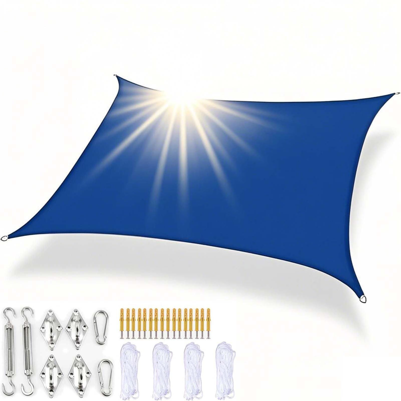 Waterproof Rectangular Sun Shade Sail for Patio & Garden