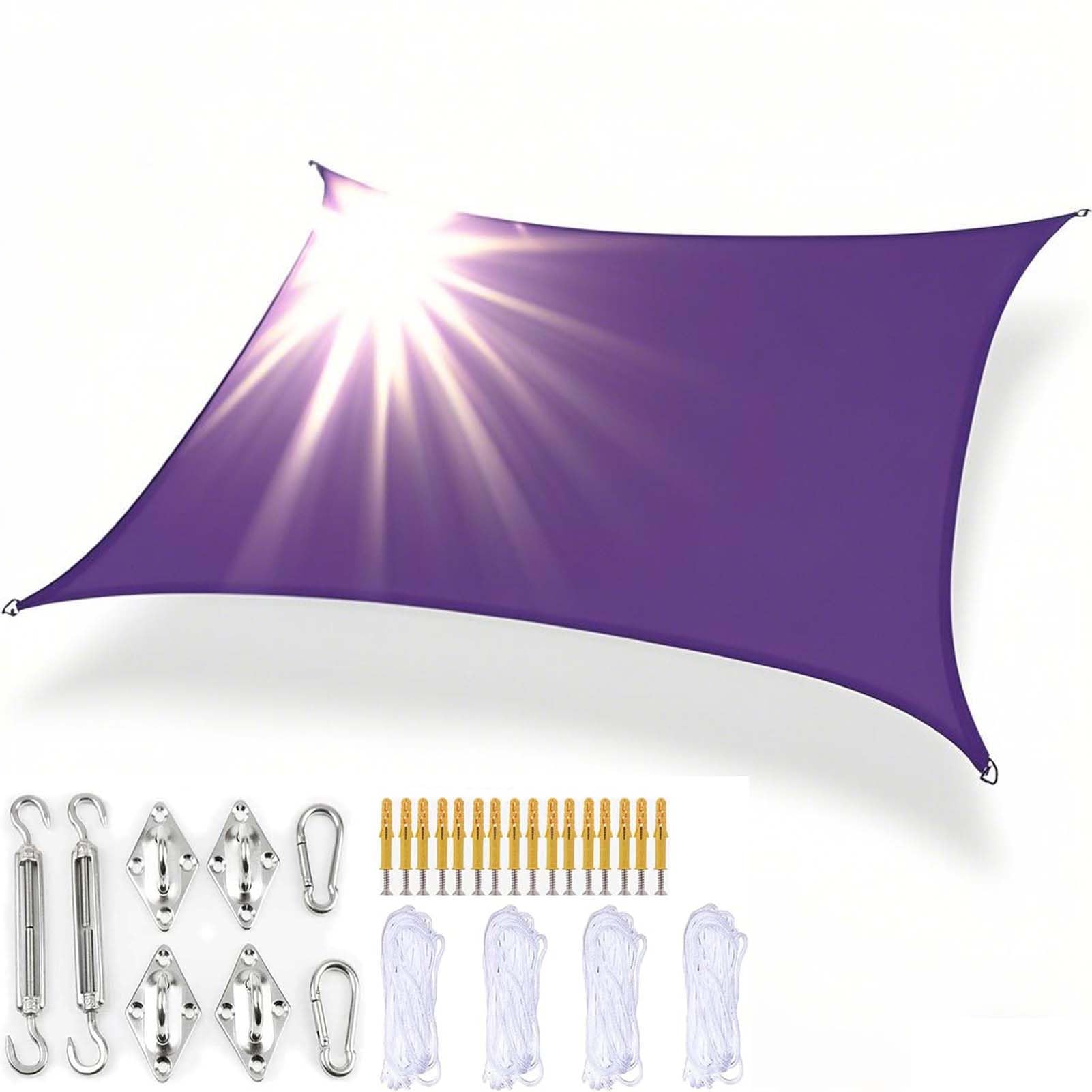 Waterproof Rectangular Sun Shade Sail for Patio & Garden