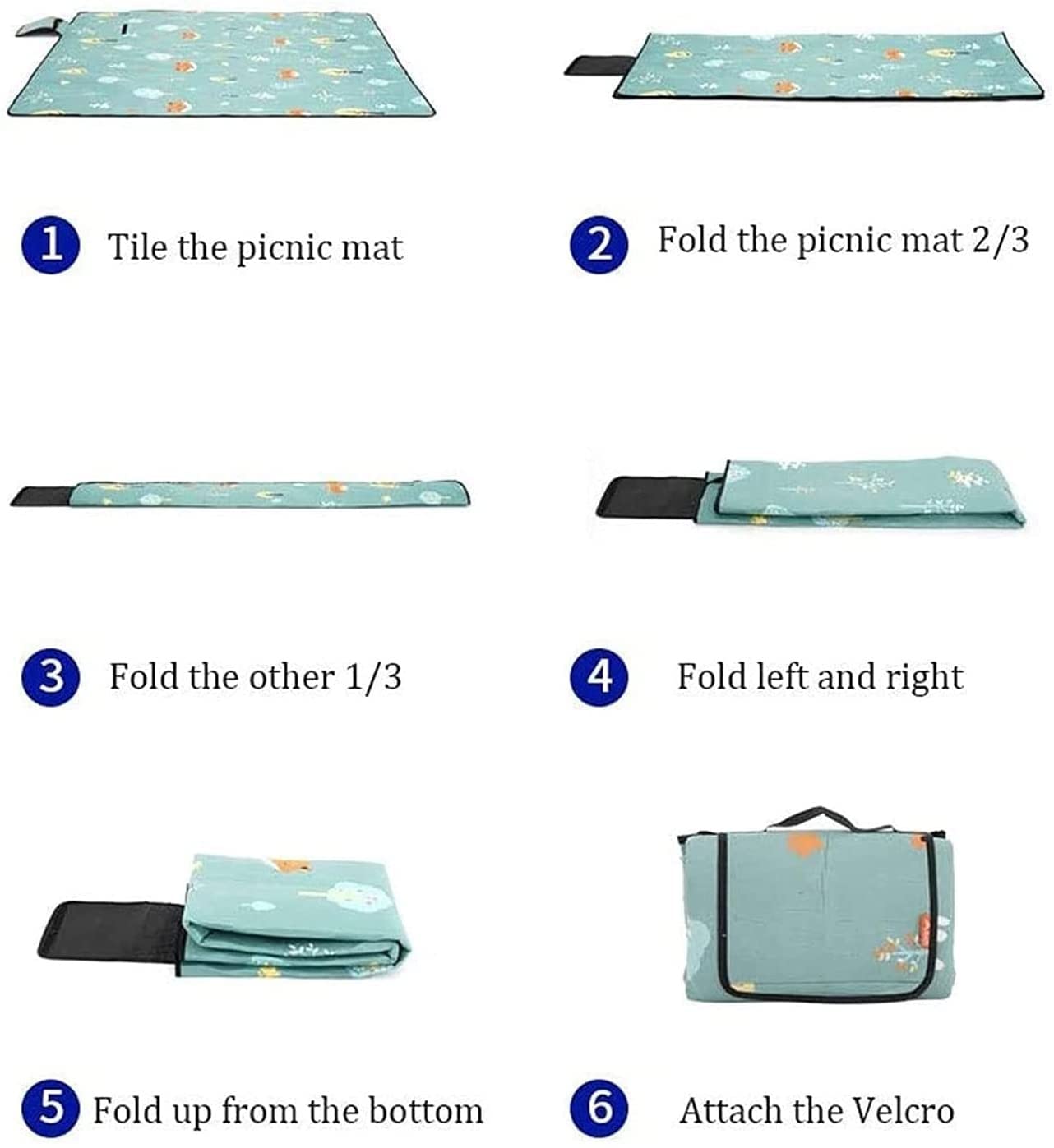 3-Layer Waterproof Foldable Picnic & Beach Blanket