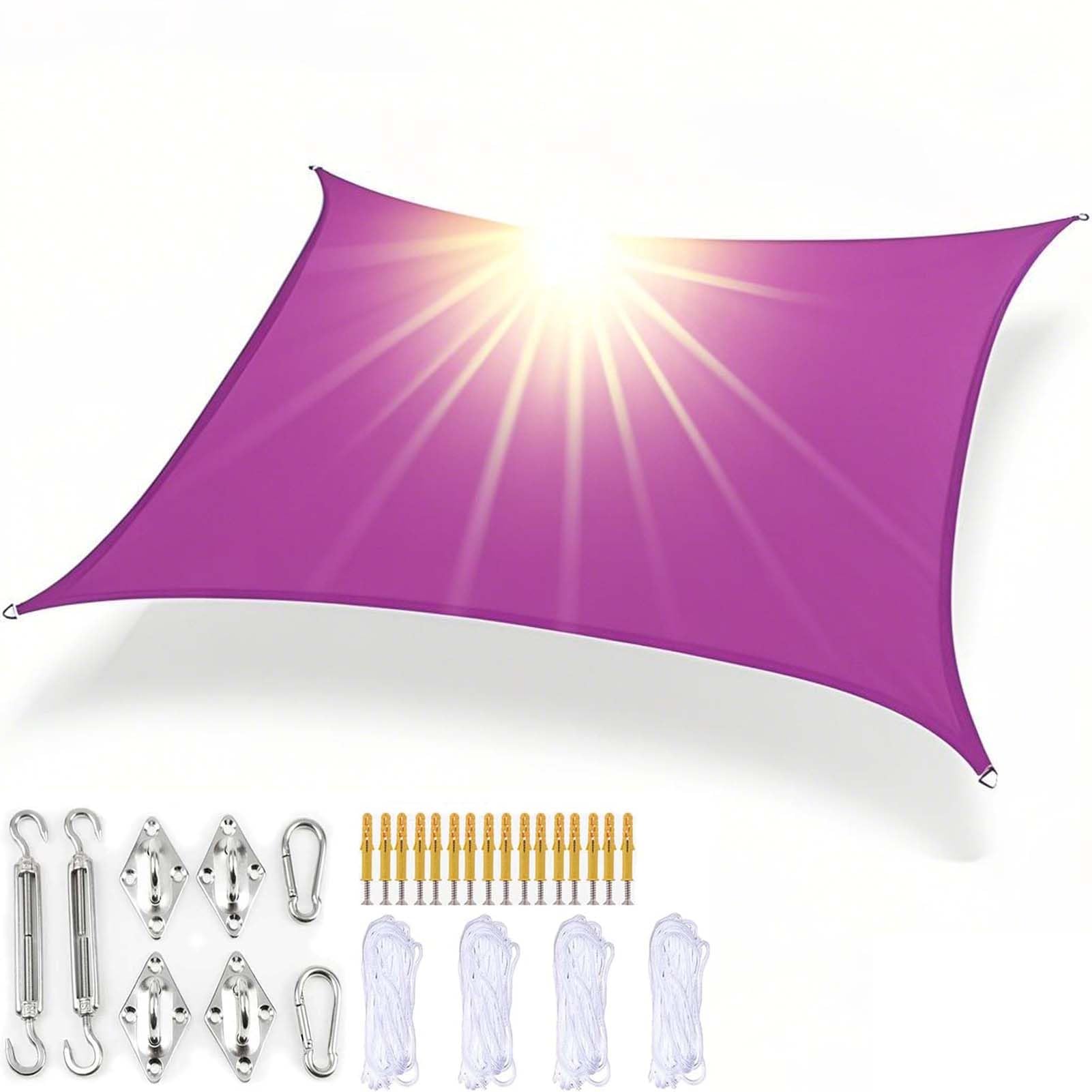 Waterproof Rectangular Sun Shade Sail for Patio & Garden