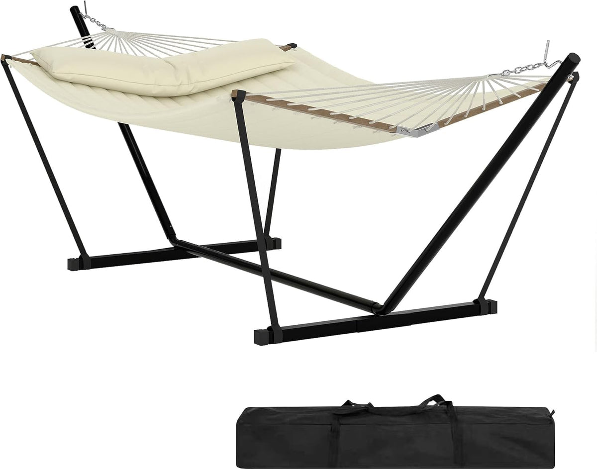 Heavy-Duty Hammock with Steel Stand & Carry Bag – 450 lb Capacity