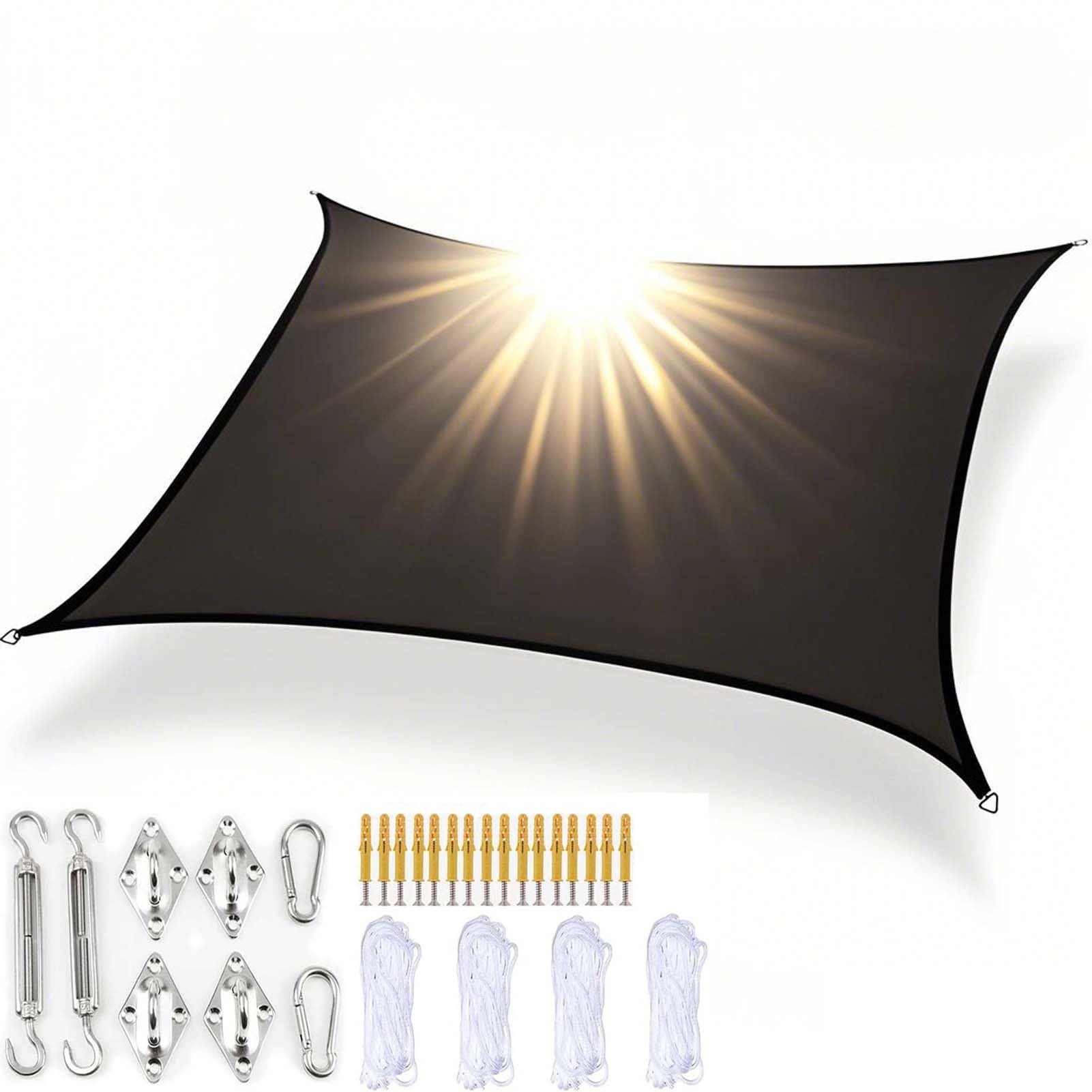 Waterproof Rectangular Sun Shade Sail for Patio & Garden