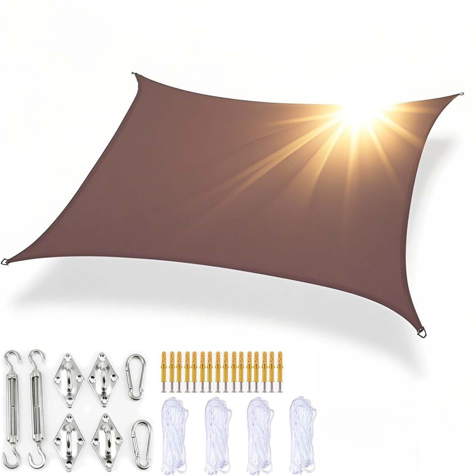 Waterproof Rectangular Sun Shade Sail for Patio & Garden