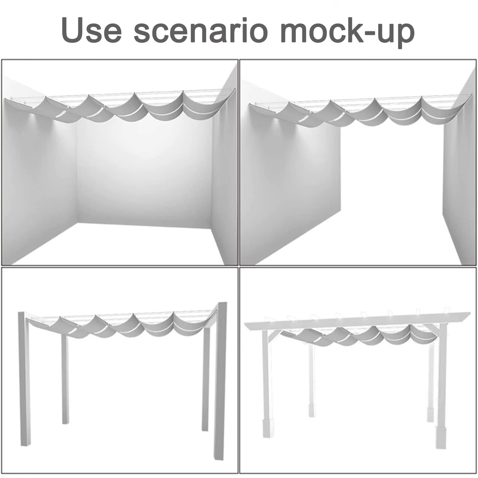 Retractable Wave Sun Shade Sail – 70% UV Block