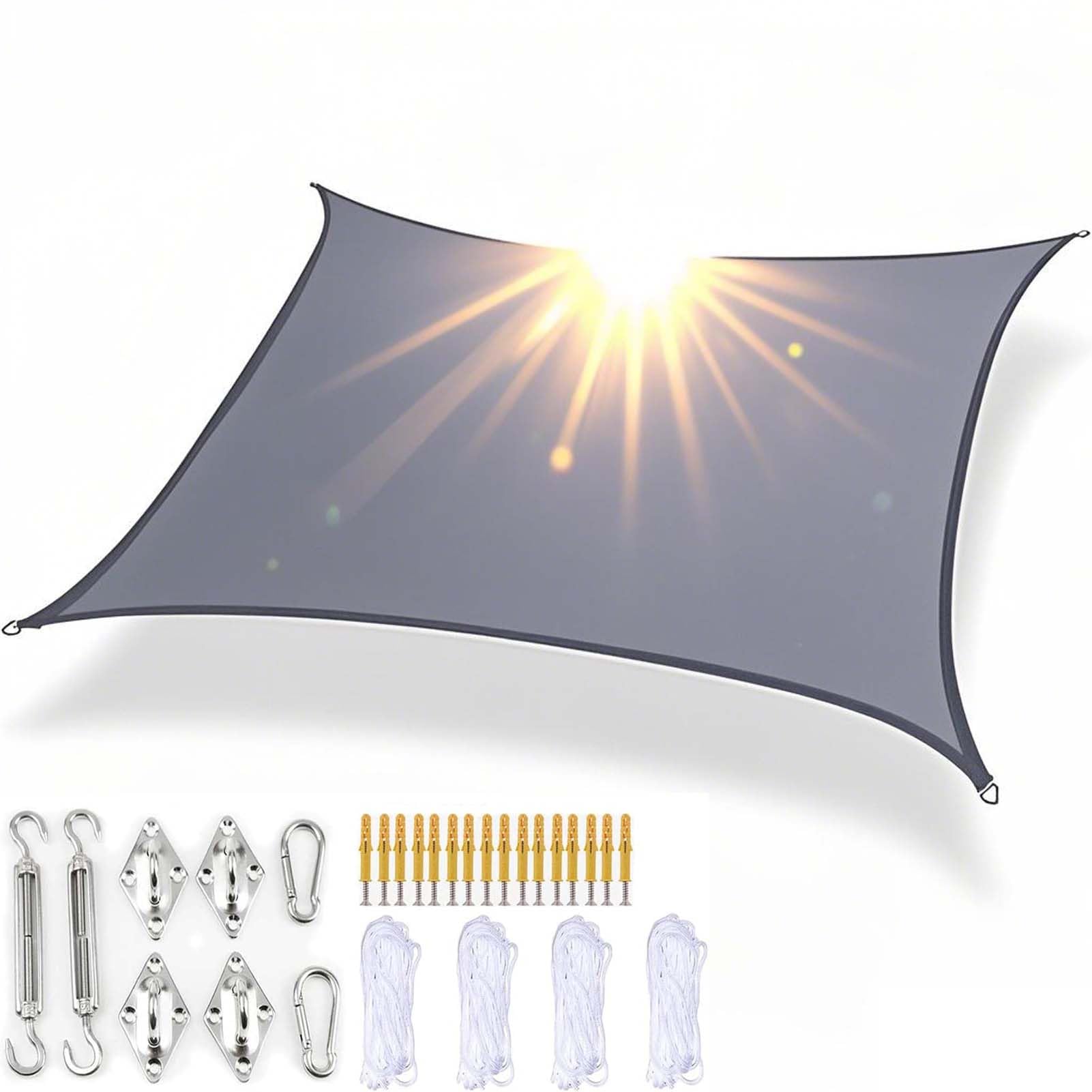 Waterproof Rectangular Sun Shade Sail for Patio & Garden