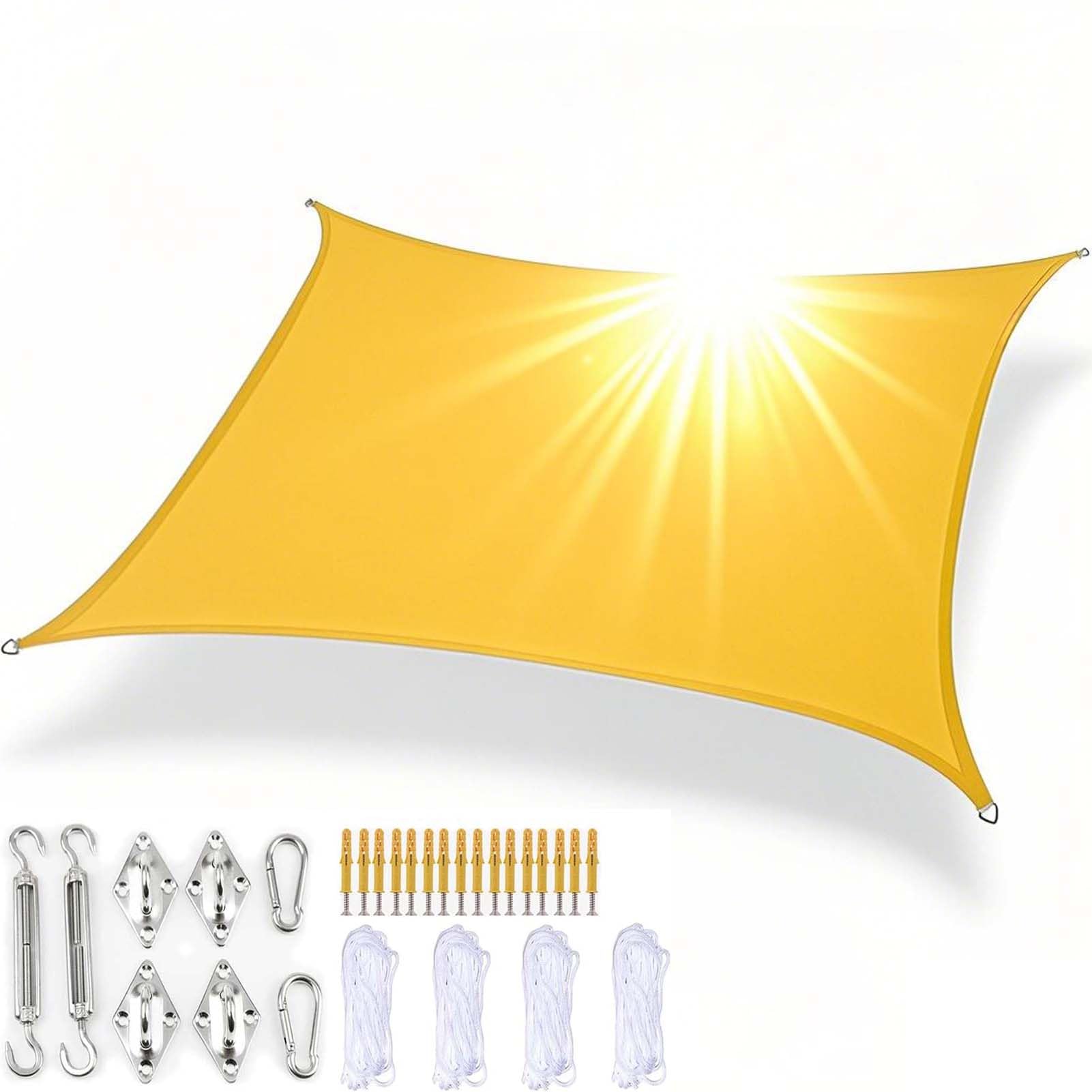 Waterproof Rectangular Sun Shade Sail for Patio & Garden