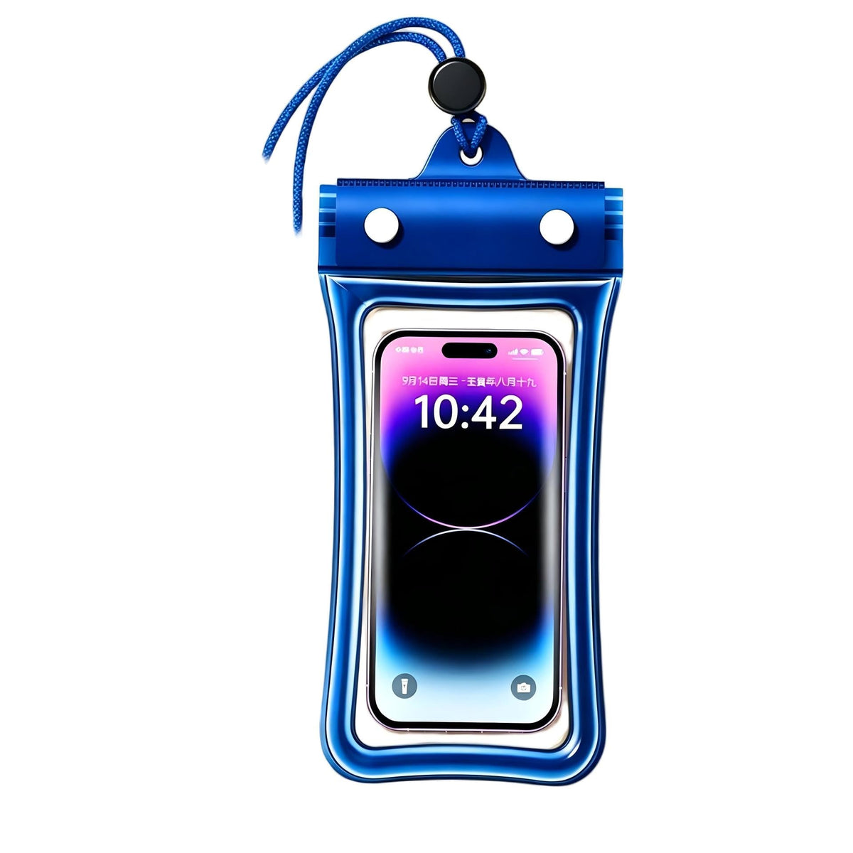 Waterproof Phone Pouch with Air Cushion Top, Triple Fold Seal