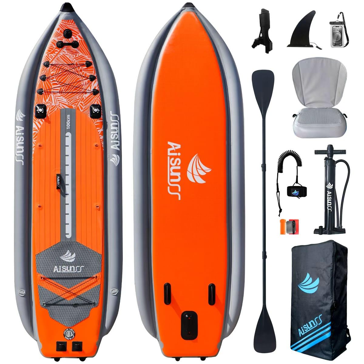 AISUNSS Fishing Paddle Board with SUP Accessories Include Non-Slip mat
