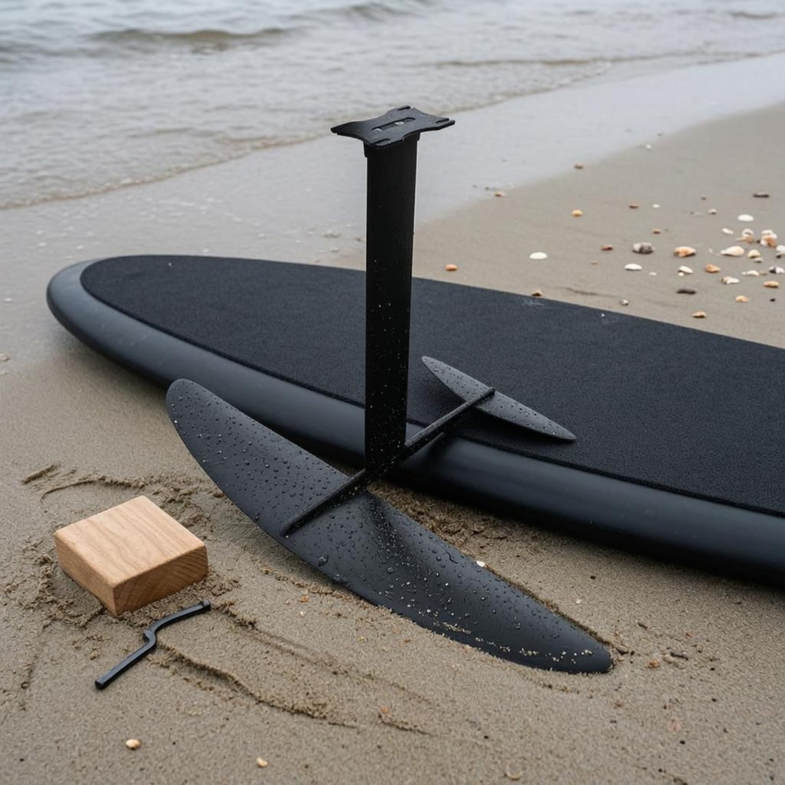 Inflatable Surfboard with EVA Deck Pad & Adjustable Foot Straps