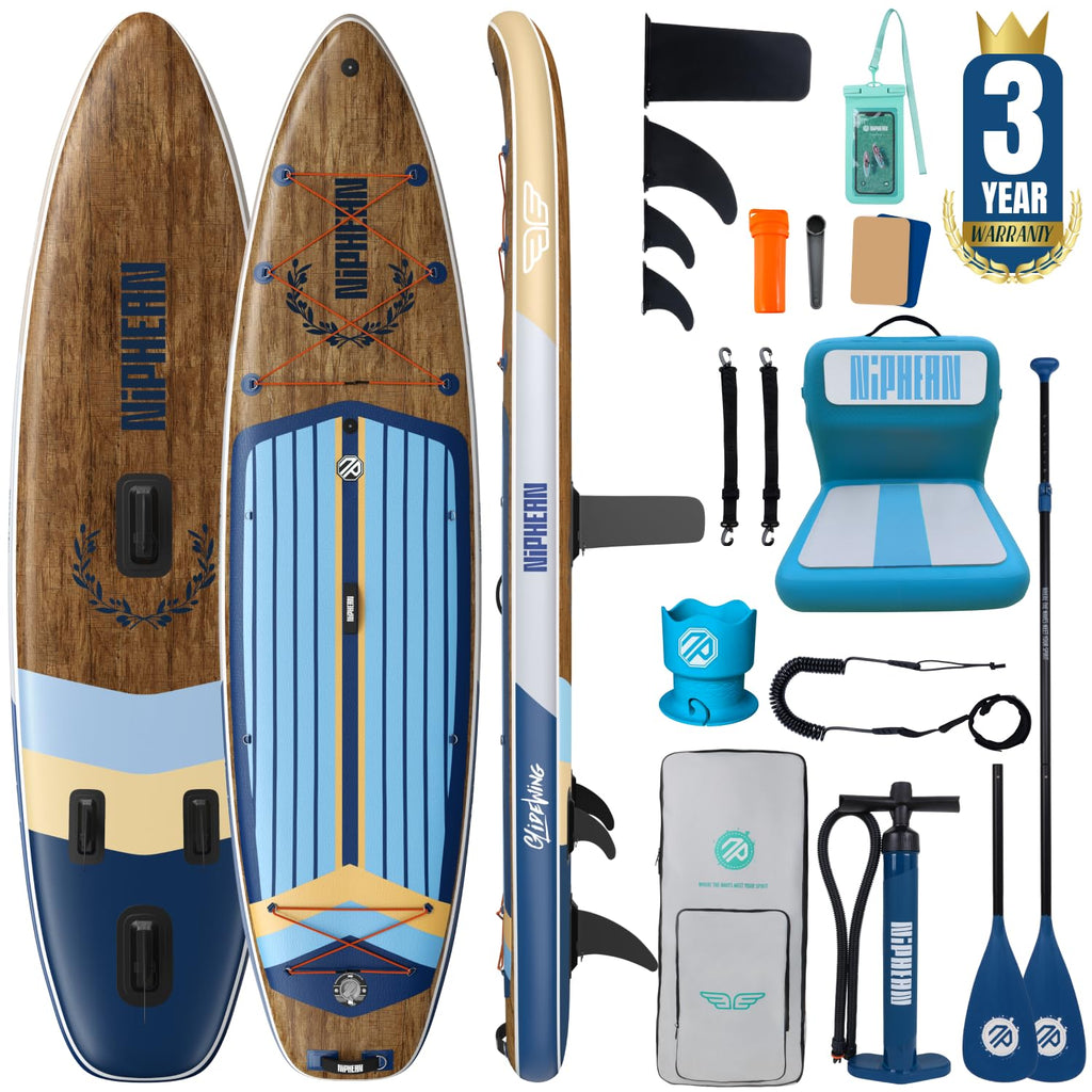 Niphean (Extra Large) Inflatable Paddle Board, SUP for 2+1 People/Family