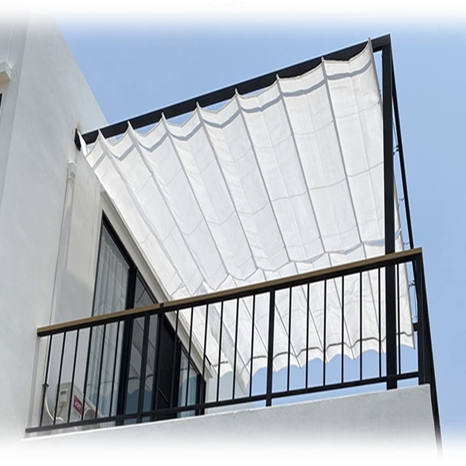 Retractable Wave Sun Shade Sail – 70% UV Block