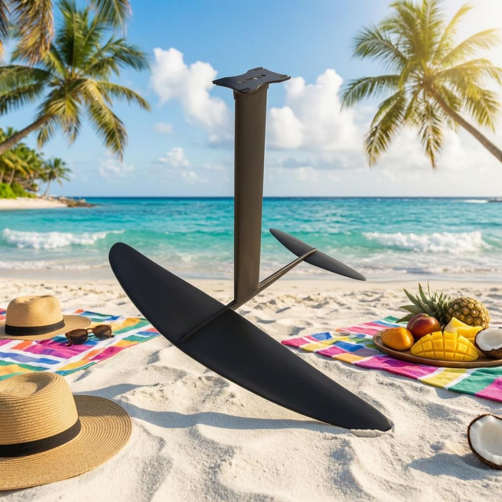 Inflatable Surfboard with EVA Deck Pad & Adjustable Foot Straps