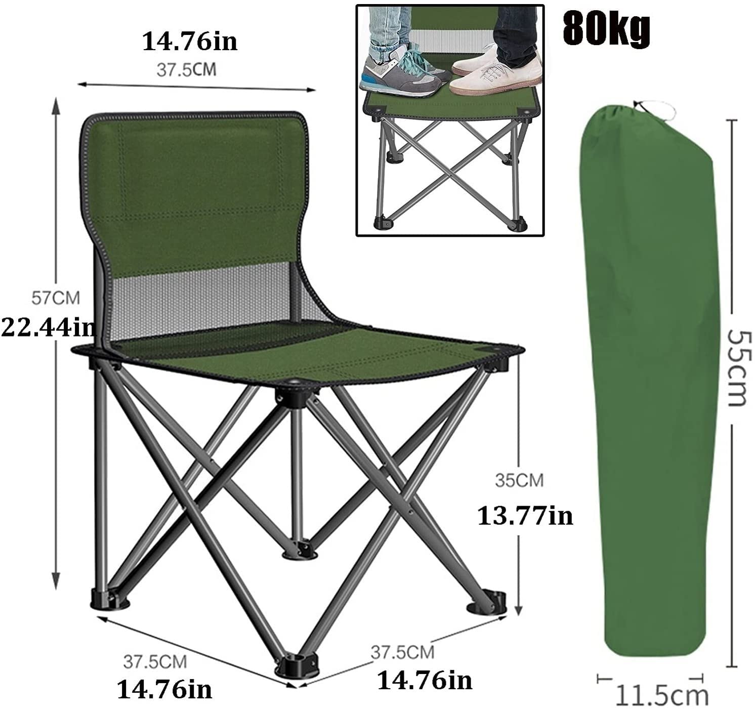 Folding Camping & Beach Table with 4 Chairs