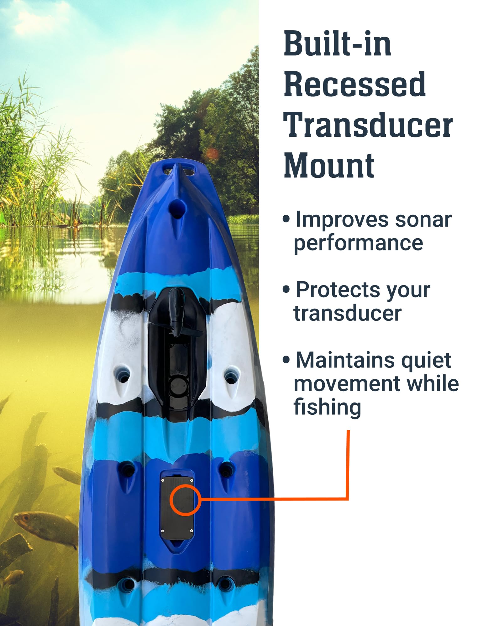 BKC Brooklyn 14.0 Pro Motorized Tandem Kayak, Trolling Motor