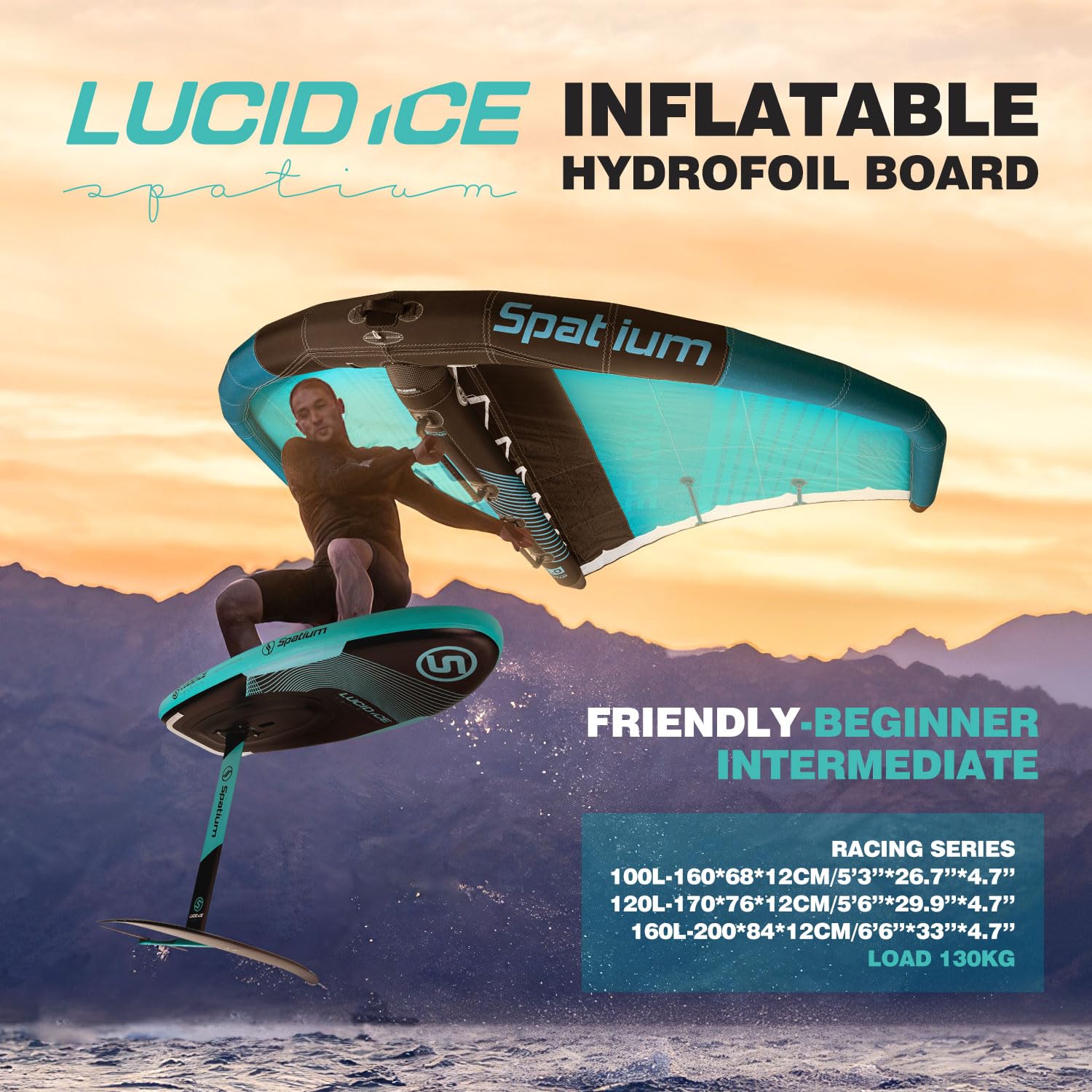 Inflatable Hydrofoil Board Foiling for Surfing with Hydrofoil Surfing Board