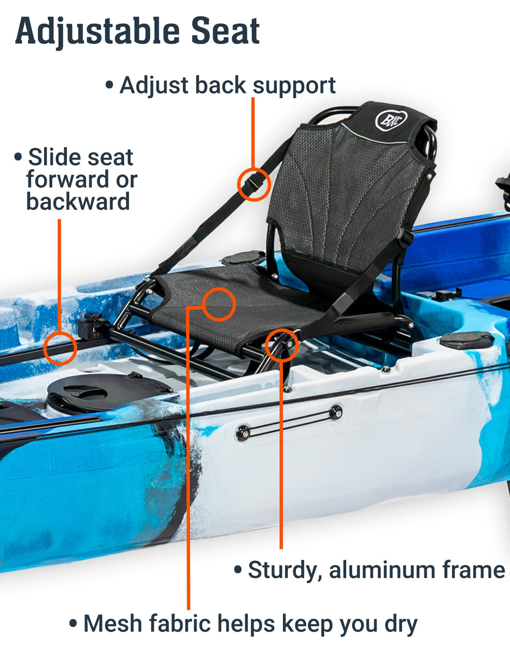 BKC Brooklyn 14.0 Pro Motorized Tandem Kayak, Trolling Motor