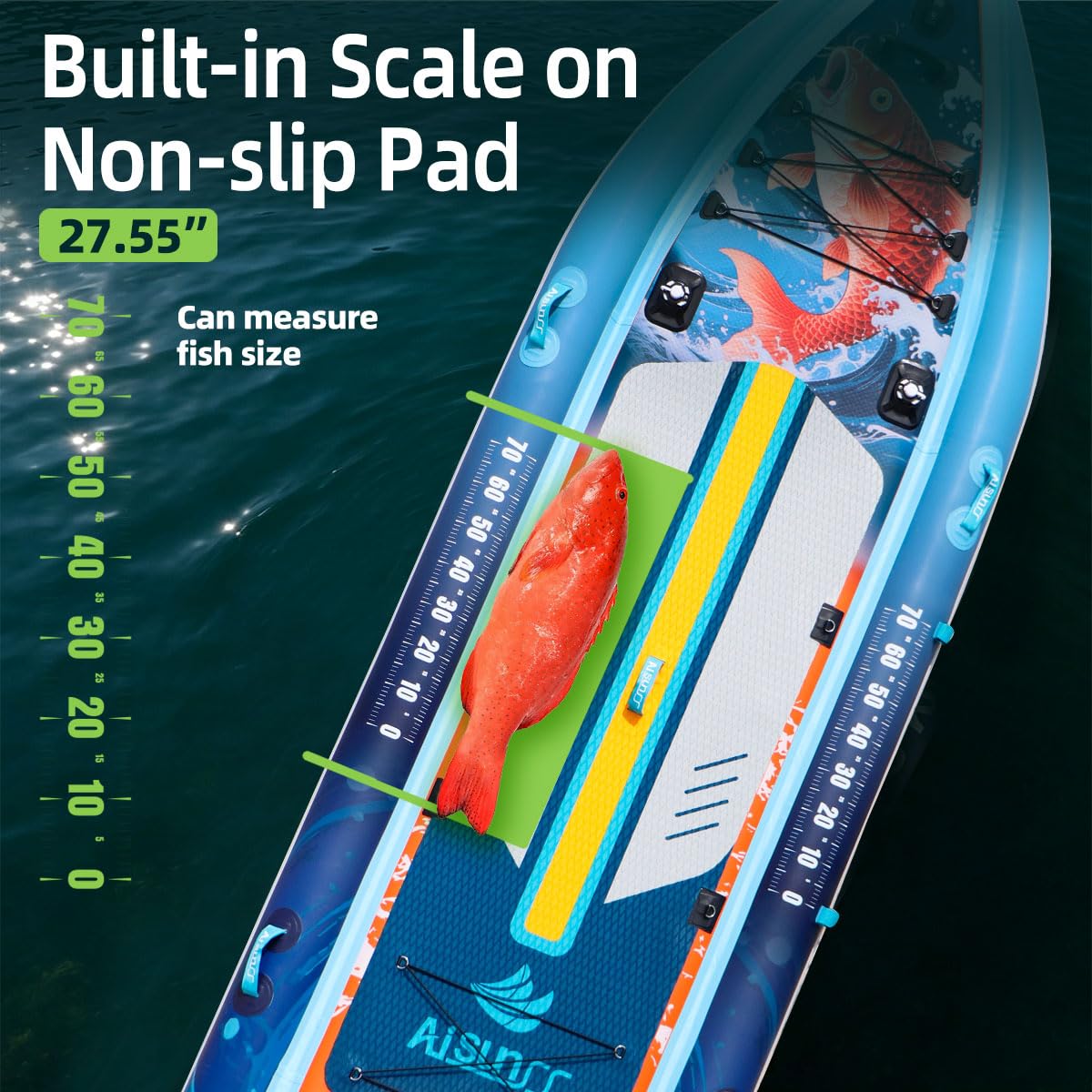 AISUNSS Fishing Paddle Board with SUP Accessories Include Non-Slip mat