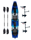 BKC Brooklyn 14.0 Pro Motorized Tandem Kayak, Trolling Motor