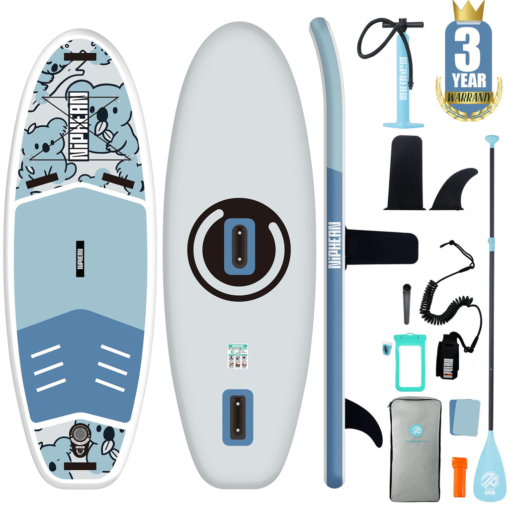Niphean (Extra Large) Inflatable Paddle Board, SUP for 2+1 People/Family