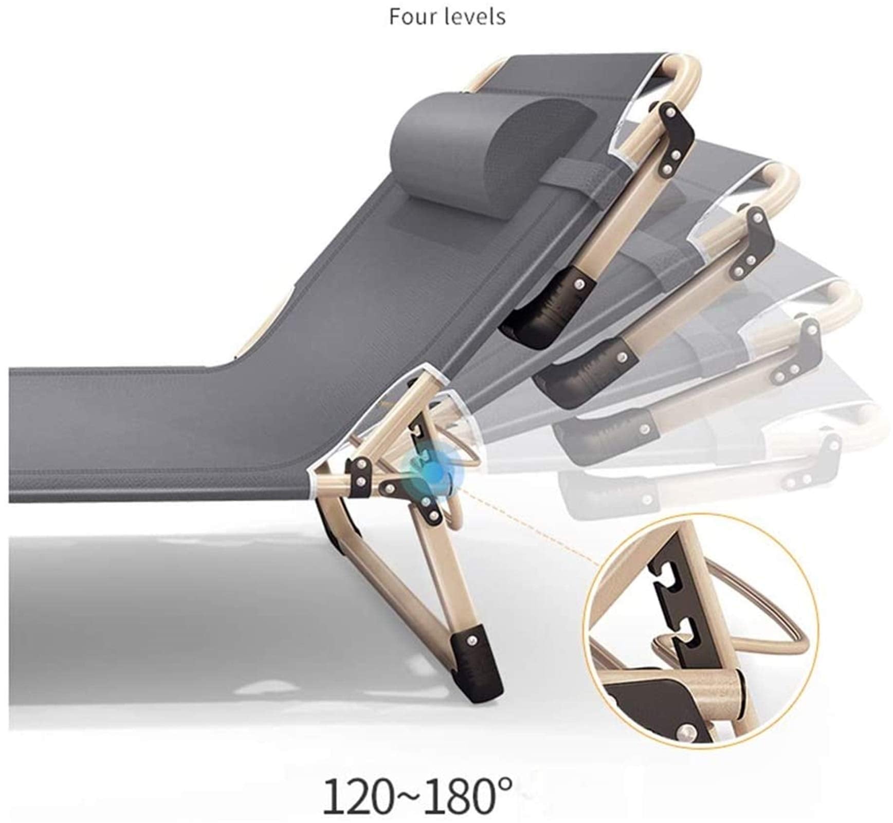 Lightweight Folding Reclining Beach Lounge Chair