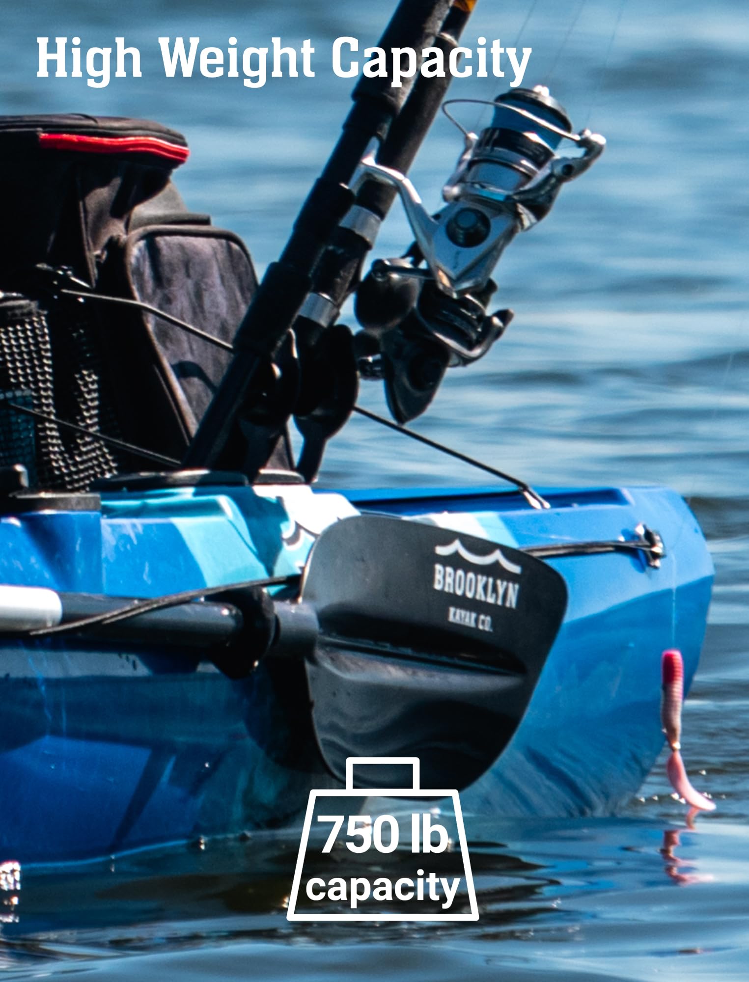 BKC Brooklyn 14.0 Pro Motorized Tandem Kayak, Trolling Motor