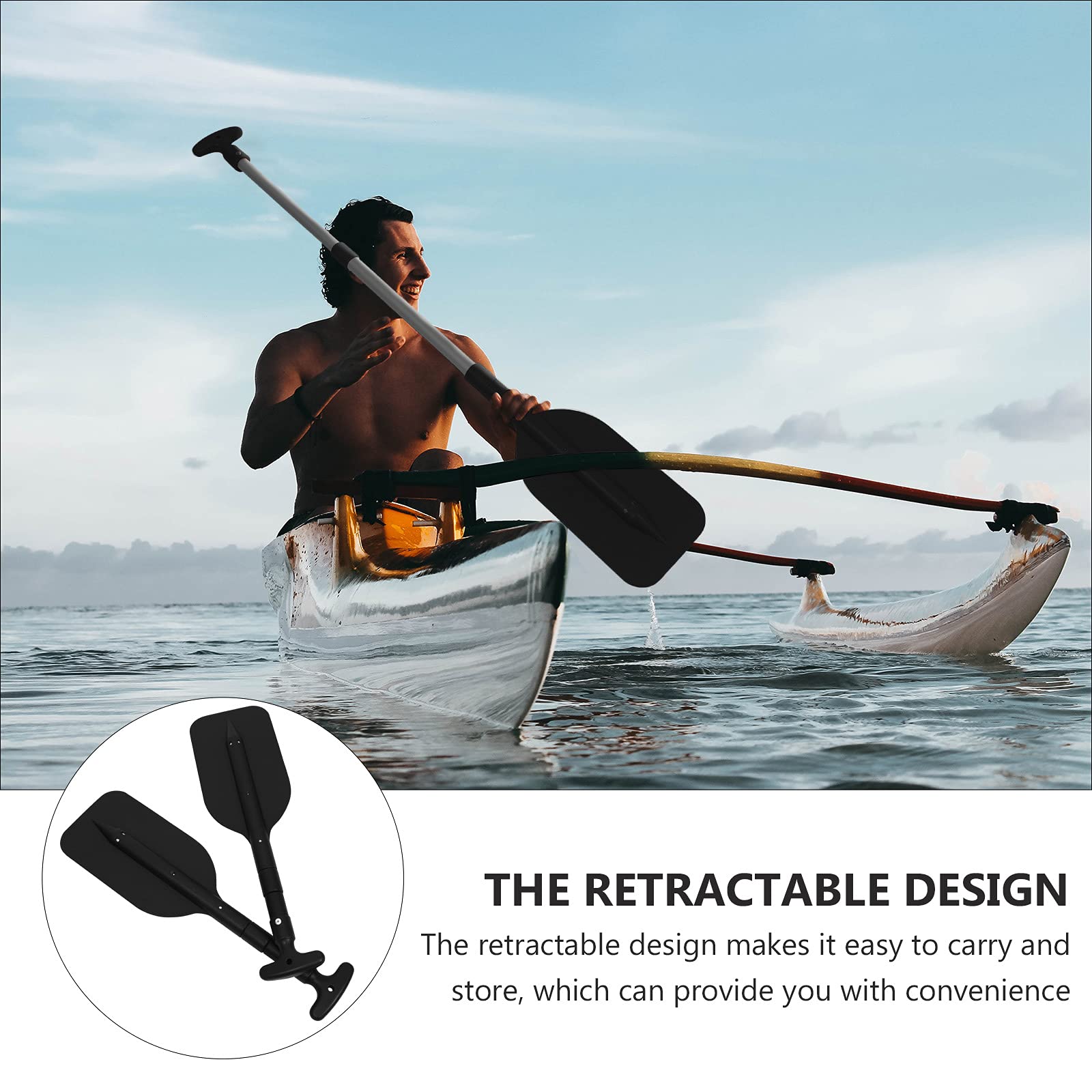 Telescopic Aluminum Kayak Paddles – 2 Piece Set