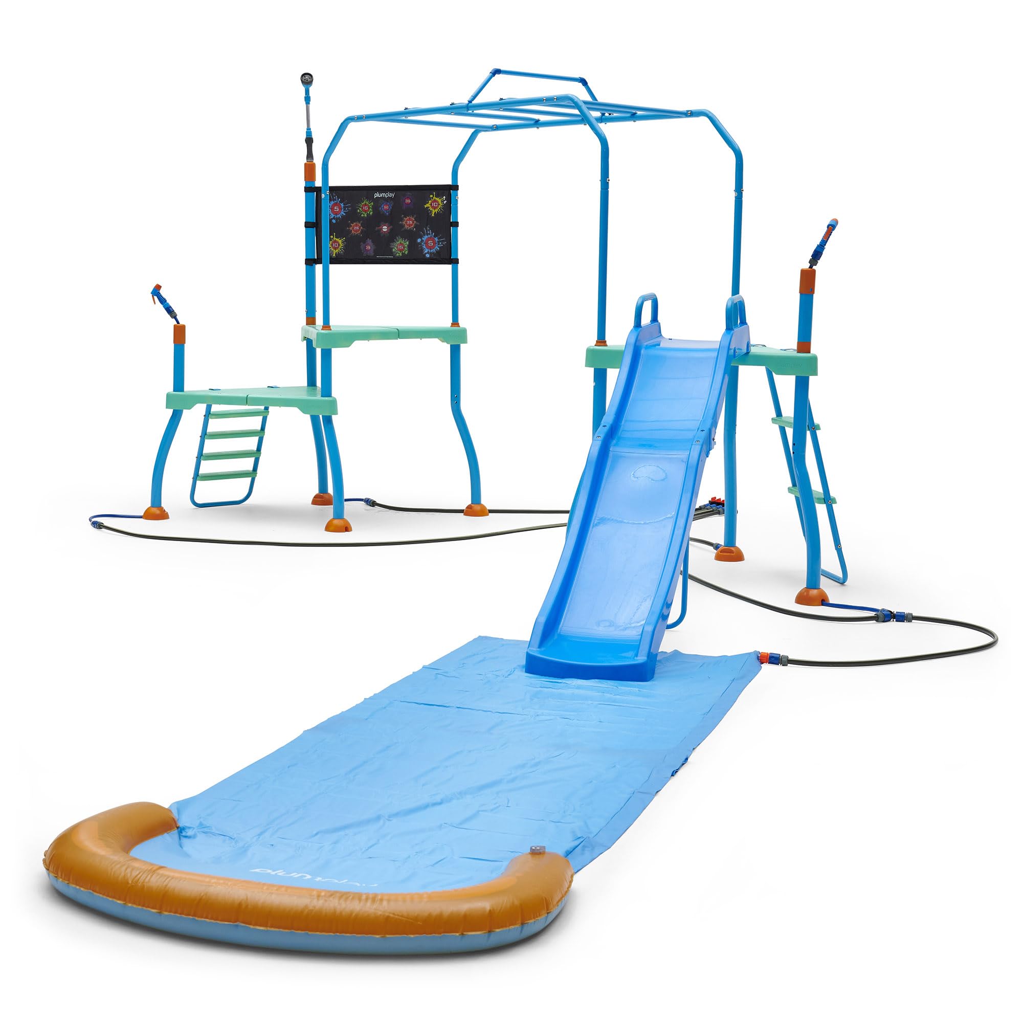 Plum Play Kids Splash Pad Station Water Slide Play Equipment