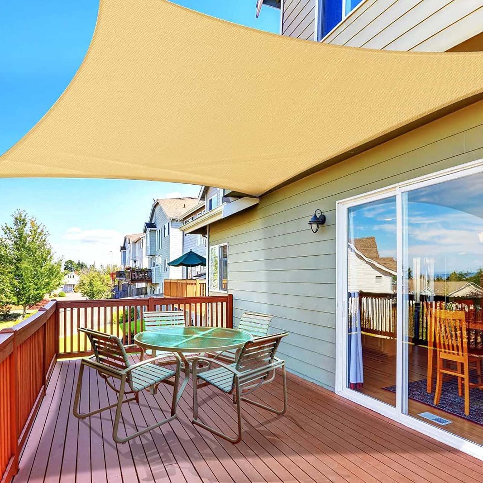 Waterproof Rectangular Sun Shade Sail for Patio & Garden